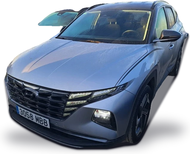 Hyundai Tucson con matrícula 3058 MBB, foto real de este coche sin fondo